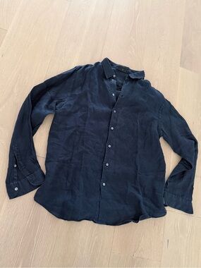 Linen Emporio Armani navy shirt
